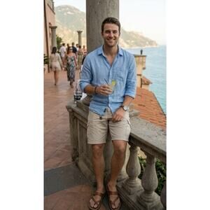 Prana Stretch Zion Shorts Quick Dry UPF 50 Cargo Tan Hiking Outdoor Climbing 34